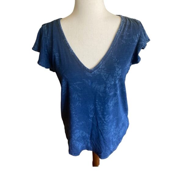 WHBM Gray/Blue V-Neck Tunic - Picture 1 of 8